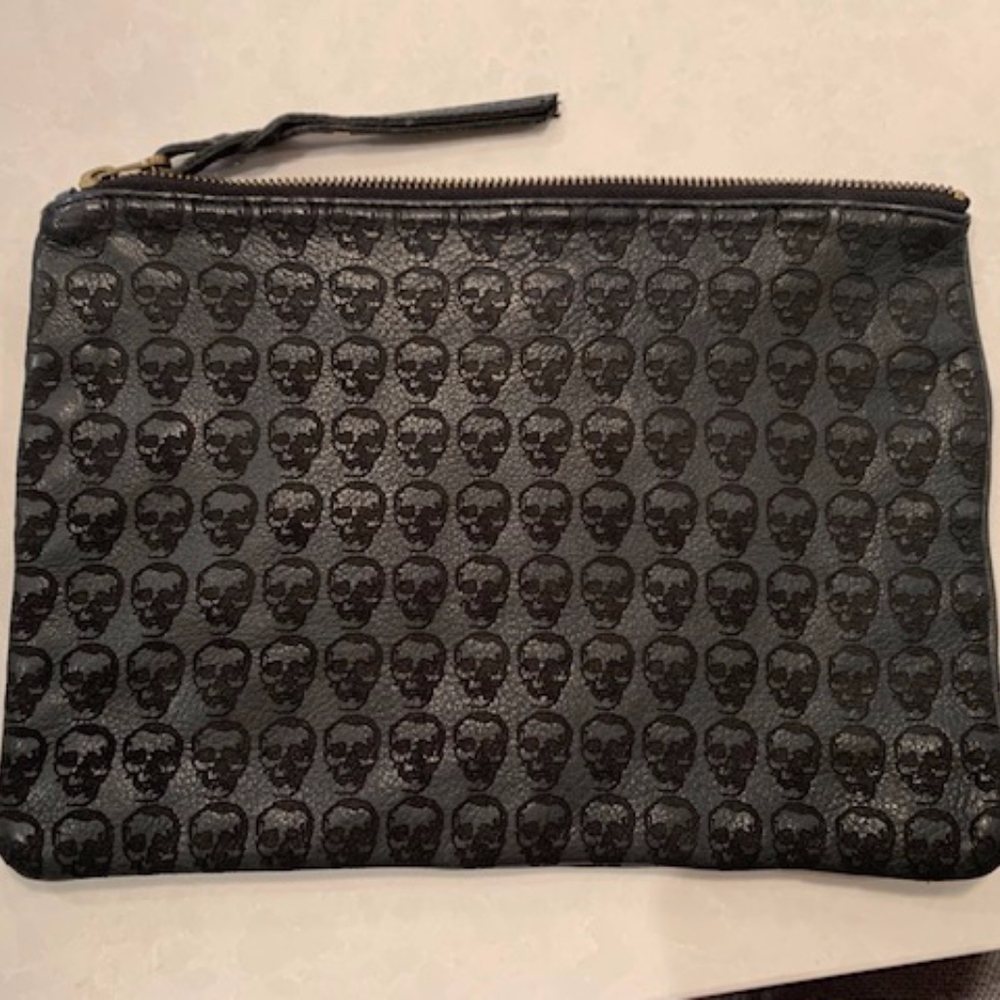 Zadig & Voltaire Black Leather Clutch Bag
